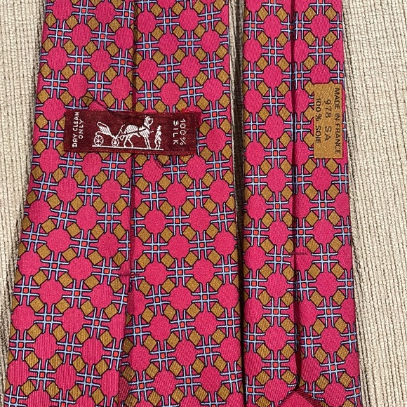 Hermes Geometric Silk Tie - Picture 2 of 4
